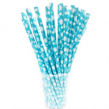 Snow Flake Paper Straws