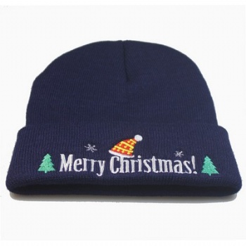 Unisex Cuffed Plain Knit Hat Cap