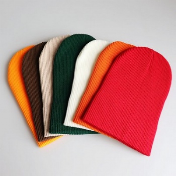 Acrylic Knit Cuff Beanie Cap