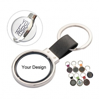 Double-Sided Crystal Metal Keychain