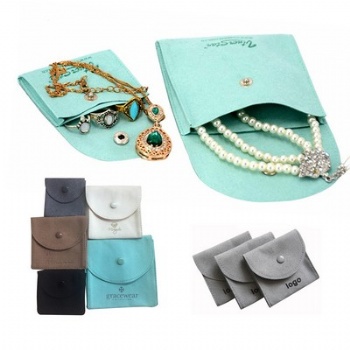 Suede Fabric Jewelry Pouch