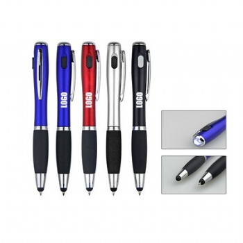 Stylus Ballpoint Pen With LED Light