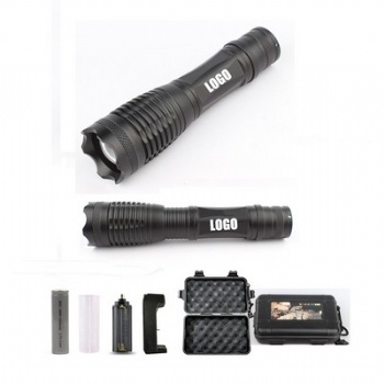 LED Tactical Flashlight With Battery Set