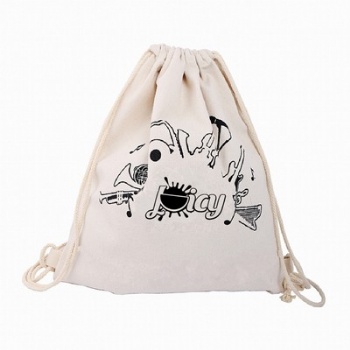 Cotton Canvas Drawstring Bag- Backpacks