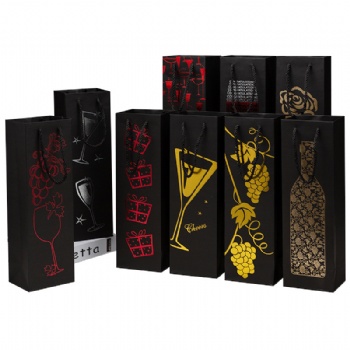 Metallic Foil Champagne Wine Gift Bag