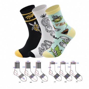 Custom Jacquard Weave Casual Crew Socks