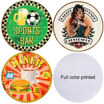 Retro Round Tin Sign Decoration 12inch