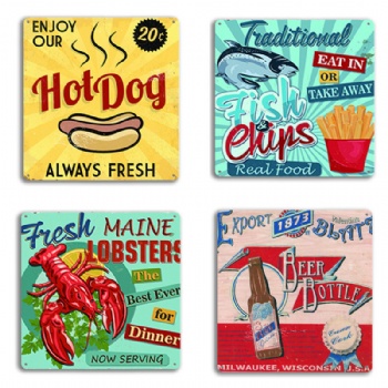 Retro Square Tin Sign Decoration 12inch/30CM