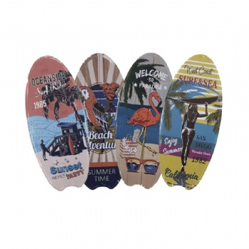 Sailboard Shape Metal Tin Sign Decoration