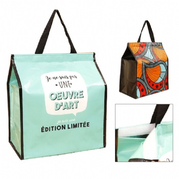 Printed Non-woven Insulated Lunch Cooler Tote Bag