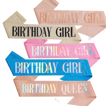 Custom Glitter Party Sash