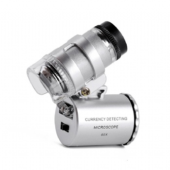 60X Microscope Pocket Jewelry Magnifier with LED